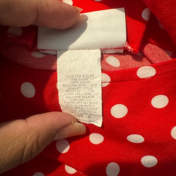 Chic Red Polka Dot Midi Dress - Picture 6 of 8